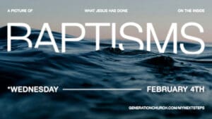 First Wednesday Baptisms